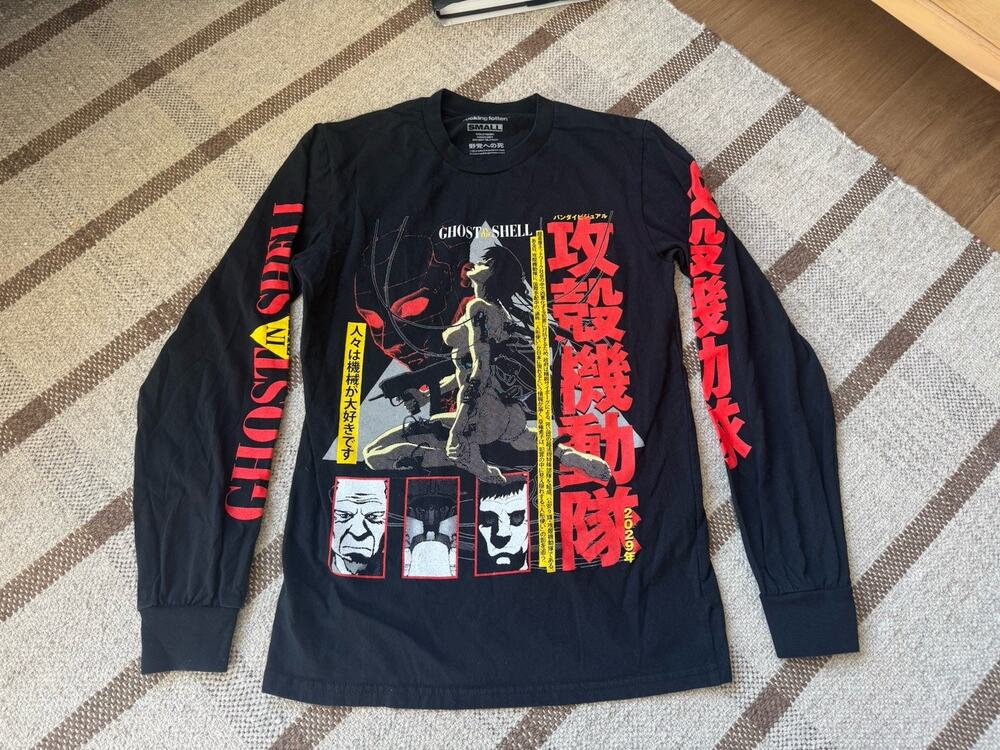 Rucking Fotten Ghost In A Shell Long Sleeve Shirt Black Small Men’s